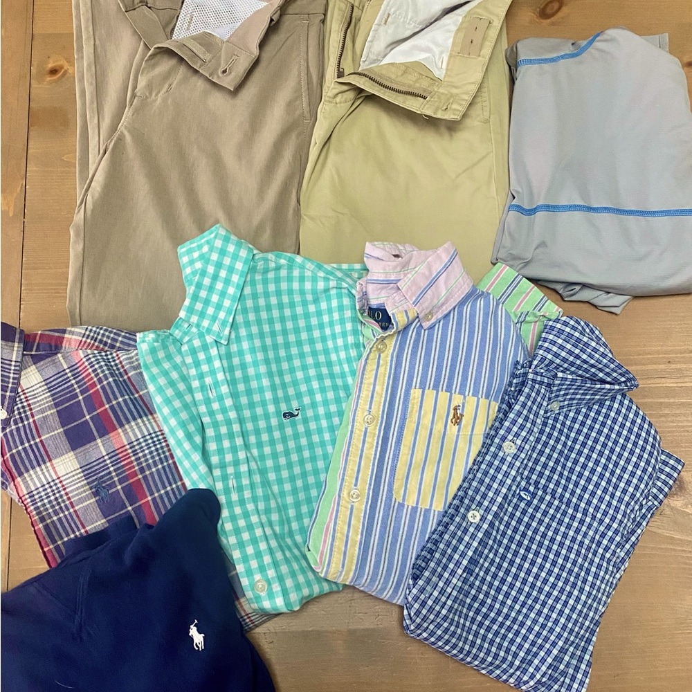 Button down shirt dress shirts. Vineyard vines, Ralph Lauren Polo Southern Tide.
